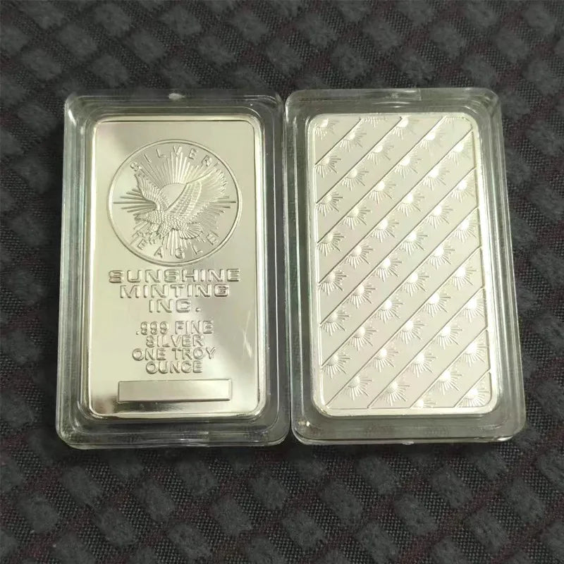1 Oz American Sunshine Minting Silver Bar Silver Bullion Bar Commemorative Silver Coins Collection