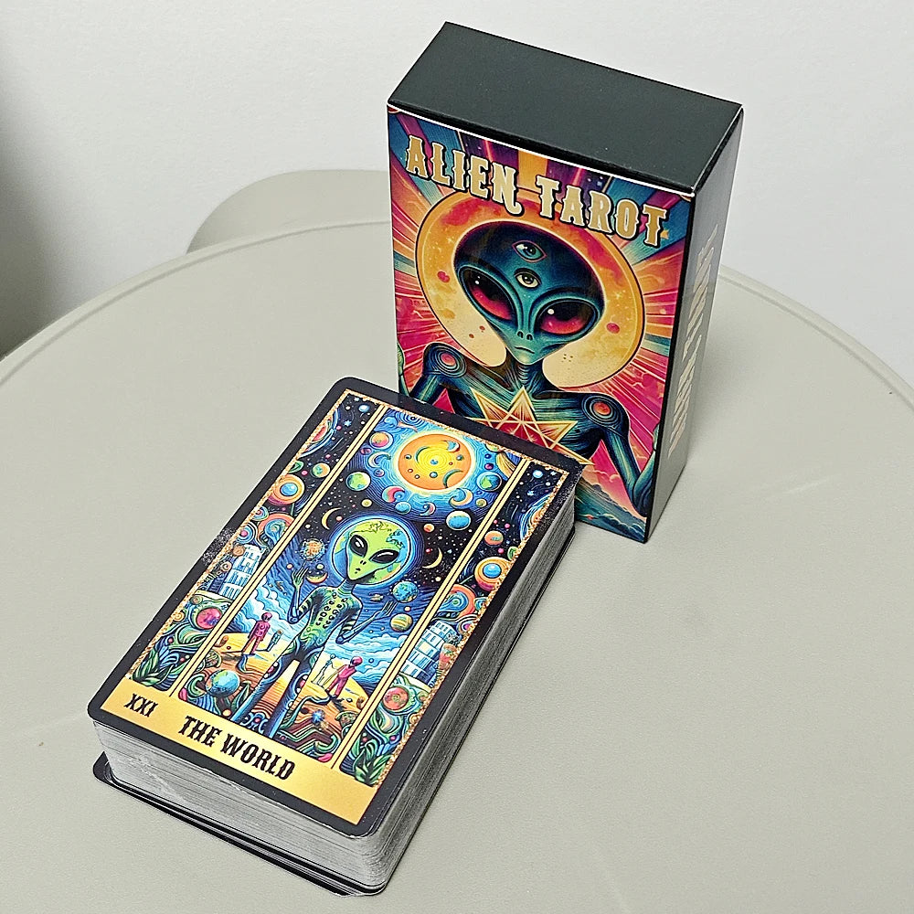 Alien tarot deck cards