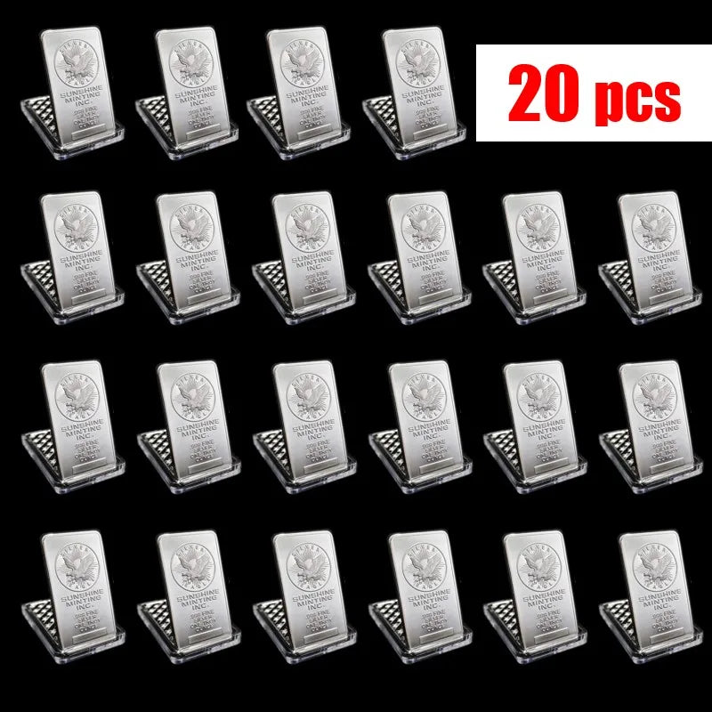 1 Oz American Sunshine Minting Silver Bar Silver Bullion Bar Commemorative Silver Coins Collection