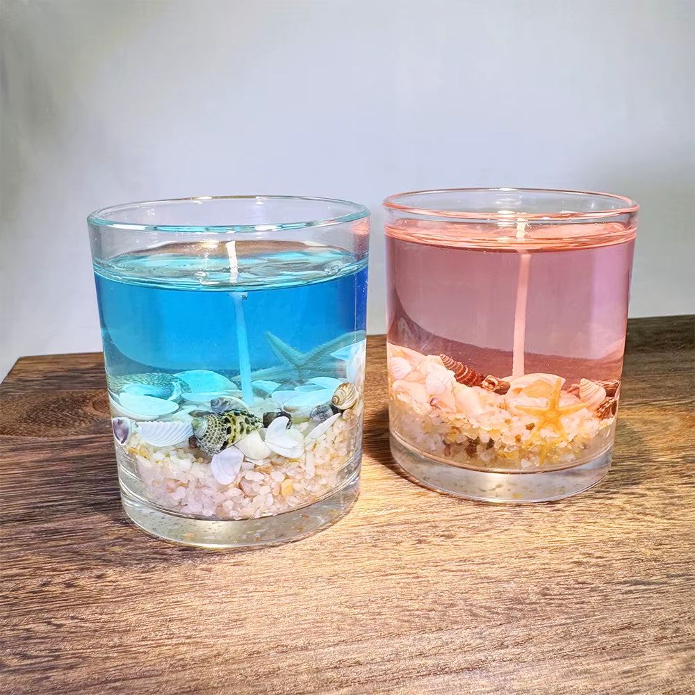 Ocean Gel Crystal Candle – Handmade Soy Wax Cup – view 3