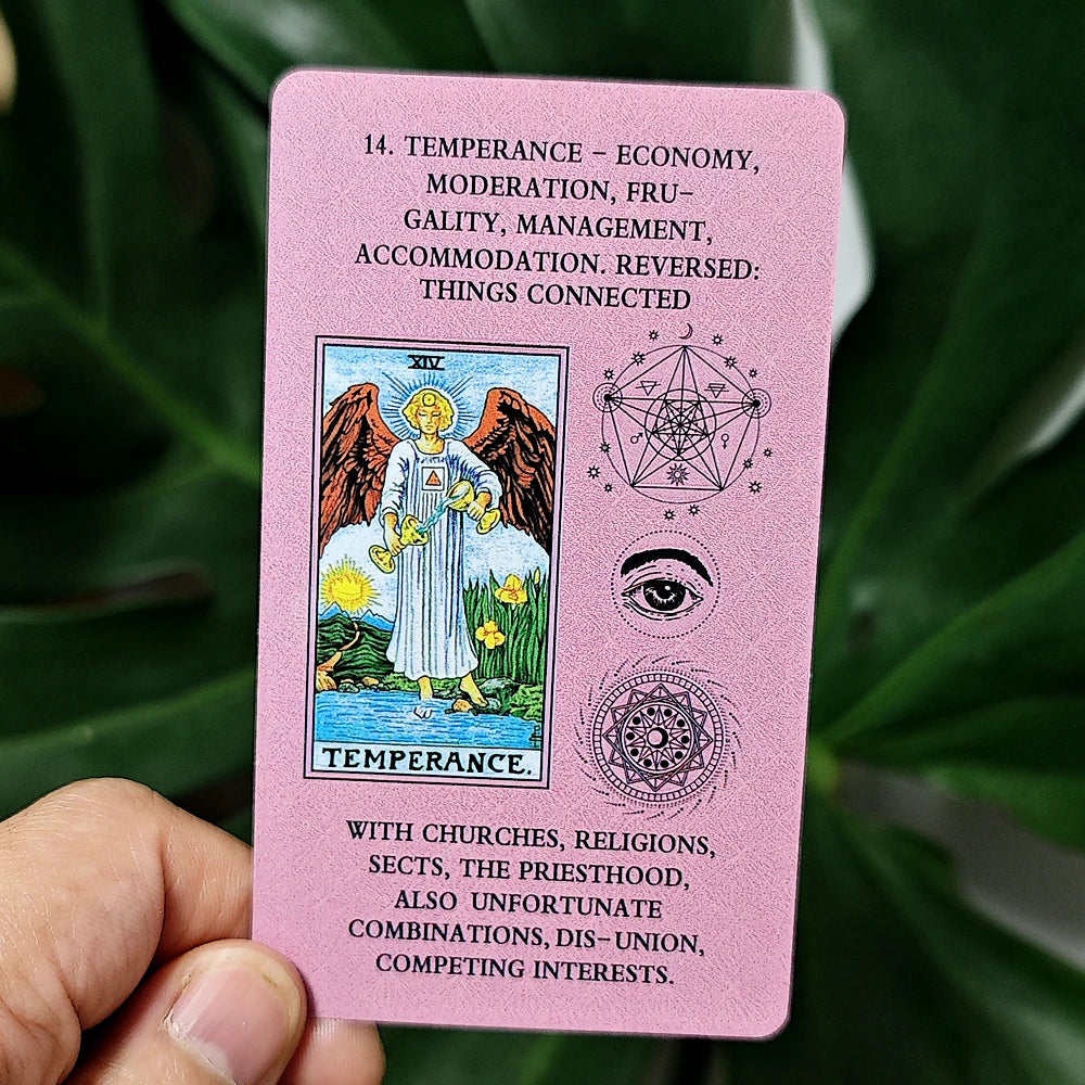 Pink Learning Tarot – 78 Cards with Keywords for Beginners – view 5
