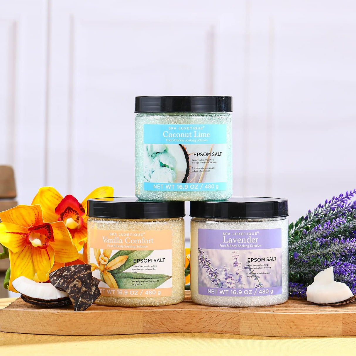 Bath Salts for Soaking, Epsom Salts Gifts Set for Women, 3.17Lbs Bath Salts for Women, Epsom Salts for Soaking, Mother'S Day Christmas Gifts for Woman Mom