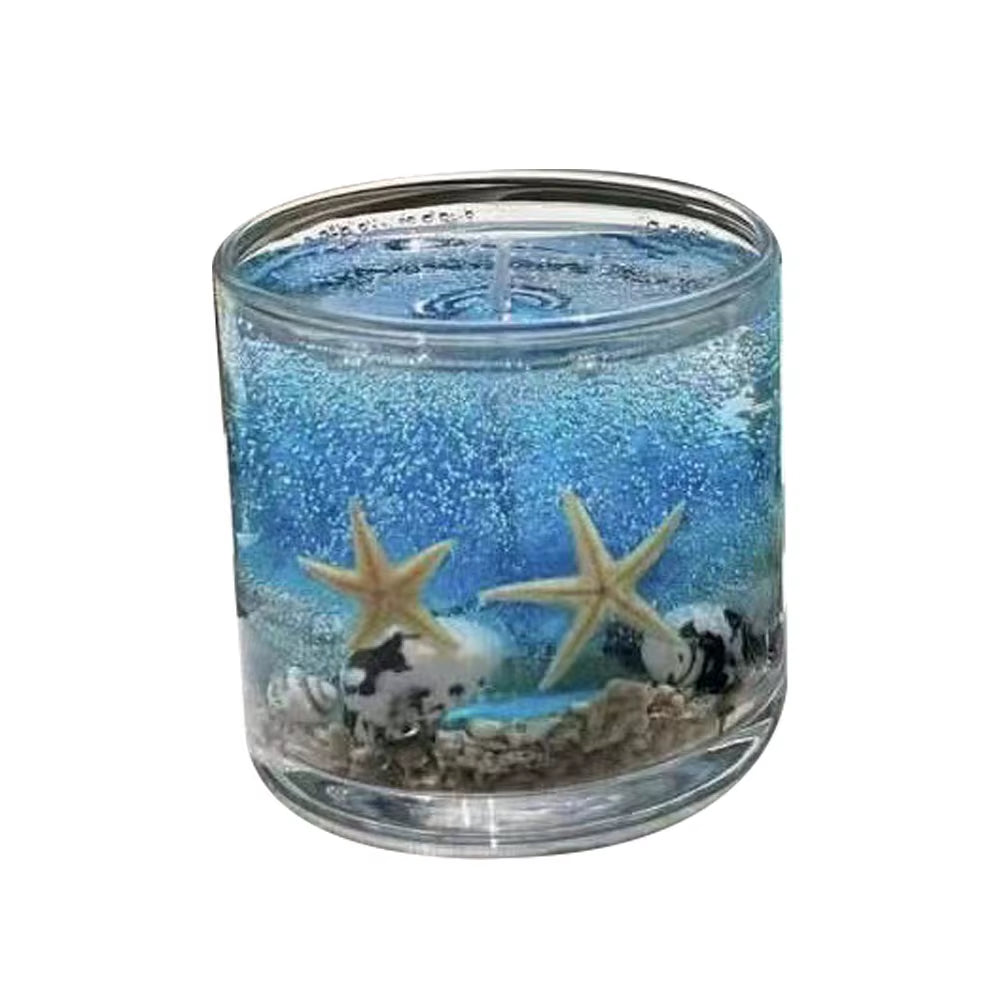 Ocean Gel Crystal Candle – Handmade Soy Wax Cup – view 9