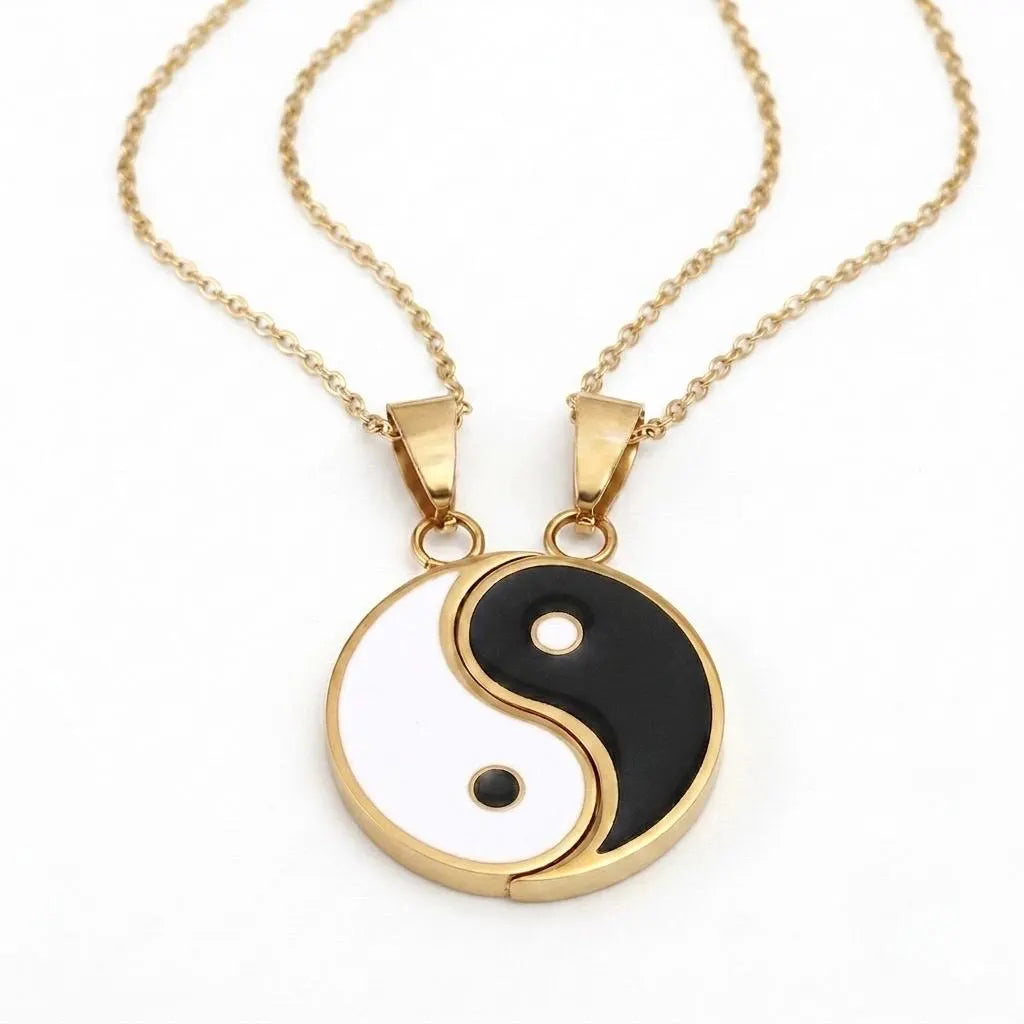 Yin Yang Matching Necklace Set – Couples & Best Friends – view 3
