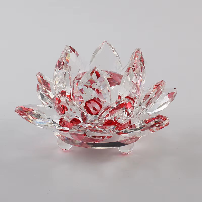 6.2Cm Quartz Crystals Lotus Flower Crafts Glass Fengshui Ornaments Healing Crystals Home Party Wiccan Decor Yoga Gifts Souvenir