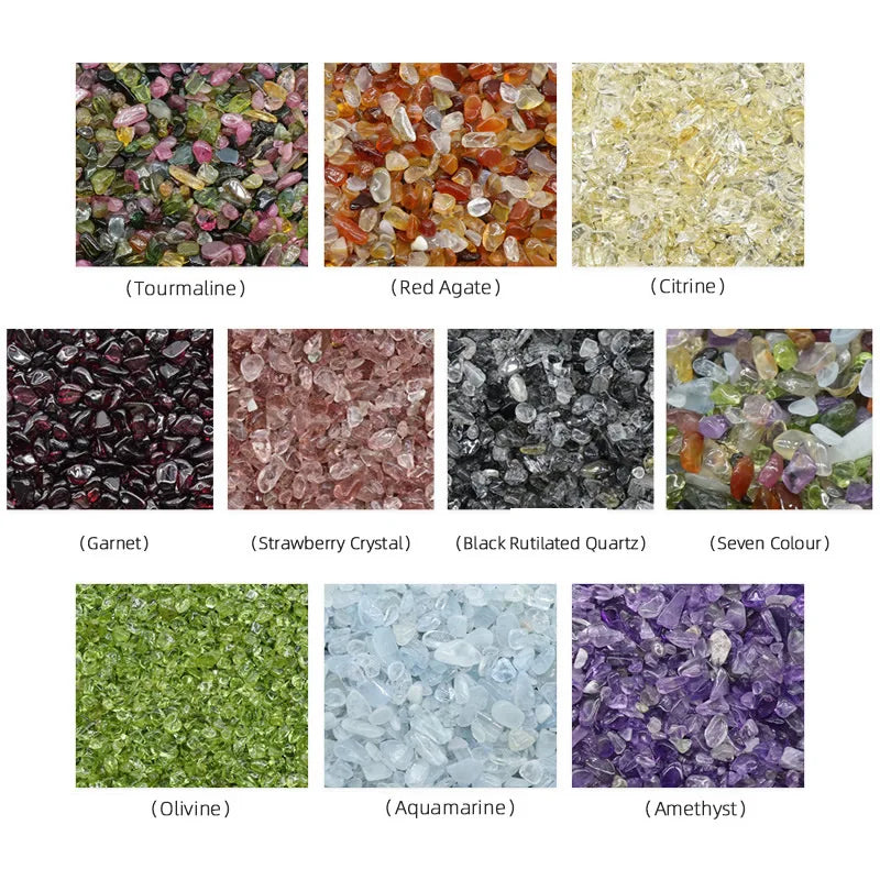 Natural Stone Gravel Beads – Mixed Colors 3-9mm (20g/50g/100g)