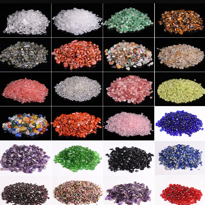 Natural Stone Gravel Beads – Mixed Colors 3-9mm (20g/50g/100g)
