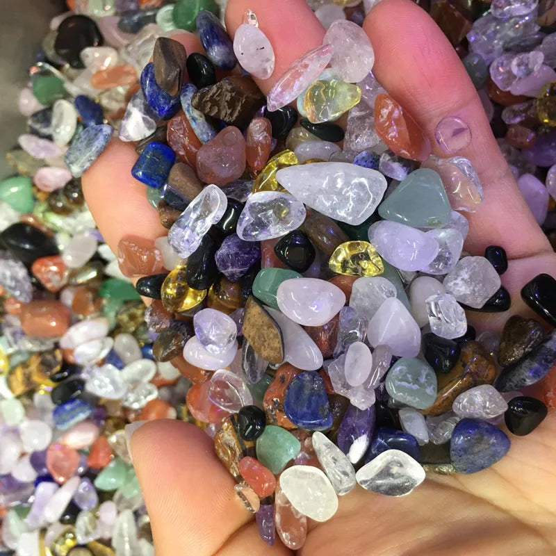 Natural Stone Gravel Beads – Mixed Colors 3-9mm (20g/50g/100g)