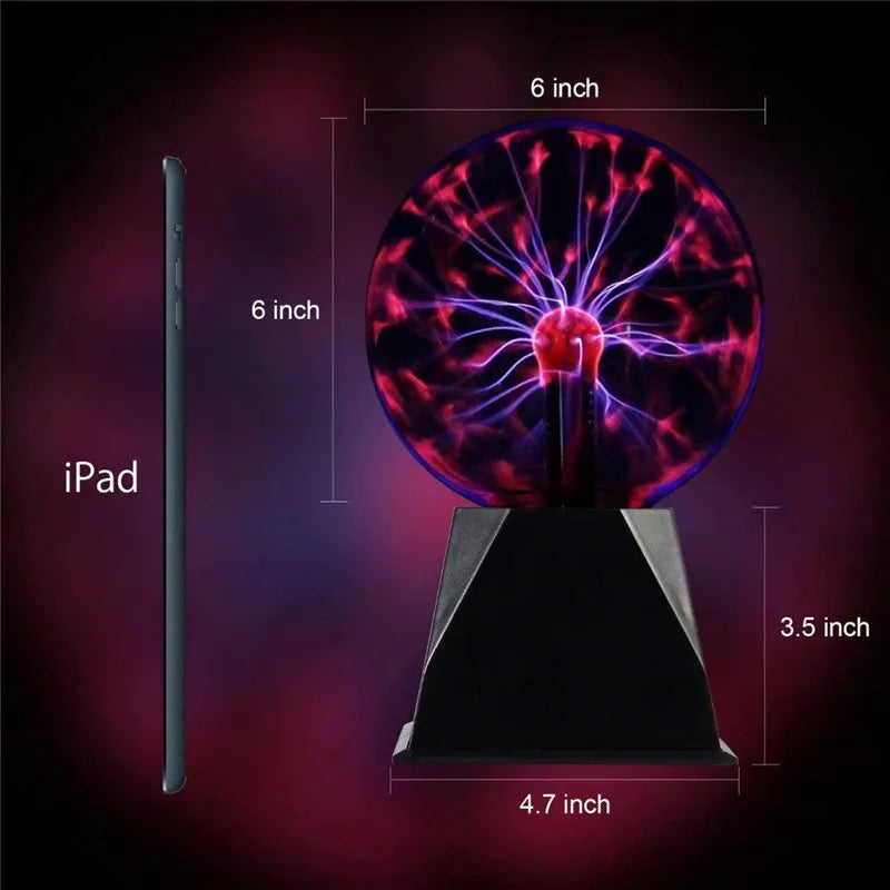 Magic Plasma Ball Lamp Touch Glass LED Night Light Atmosphere Lights Christmas Party Bedroom Decor Kids Birthday Gift Toy