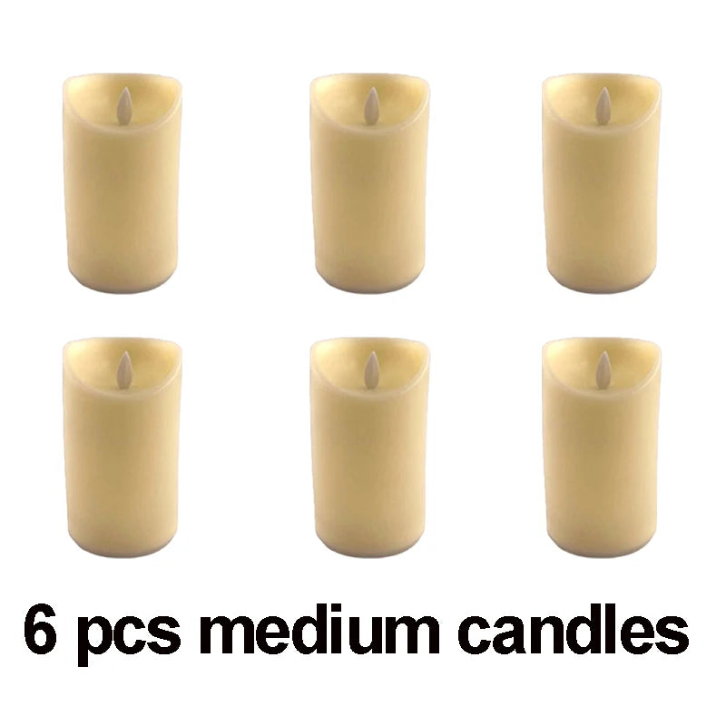 Flameless LED Candle – Warm Glow Decorative Light for Home, Ramadan, Eid, and Party Decor