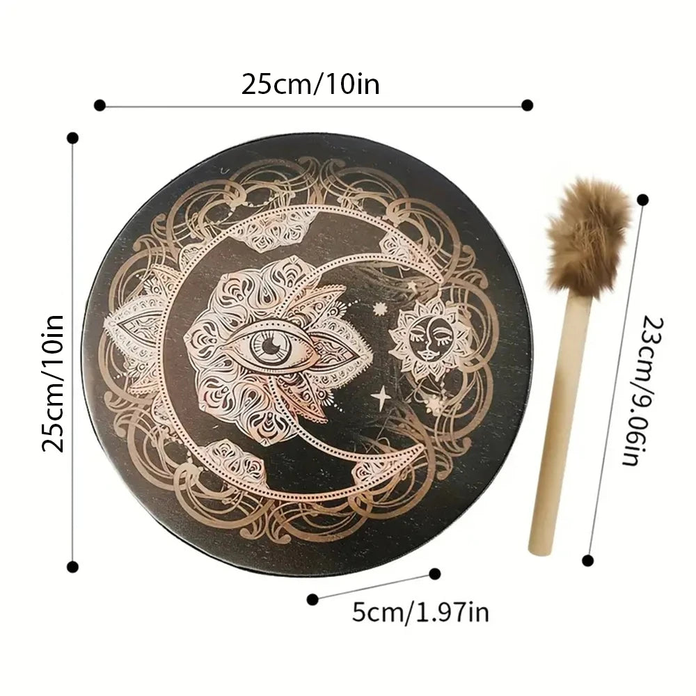 Vegan Shamanic Hand Drum – 10 Inch with Mallet