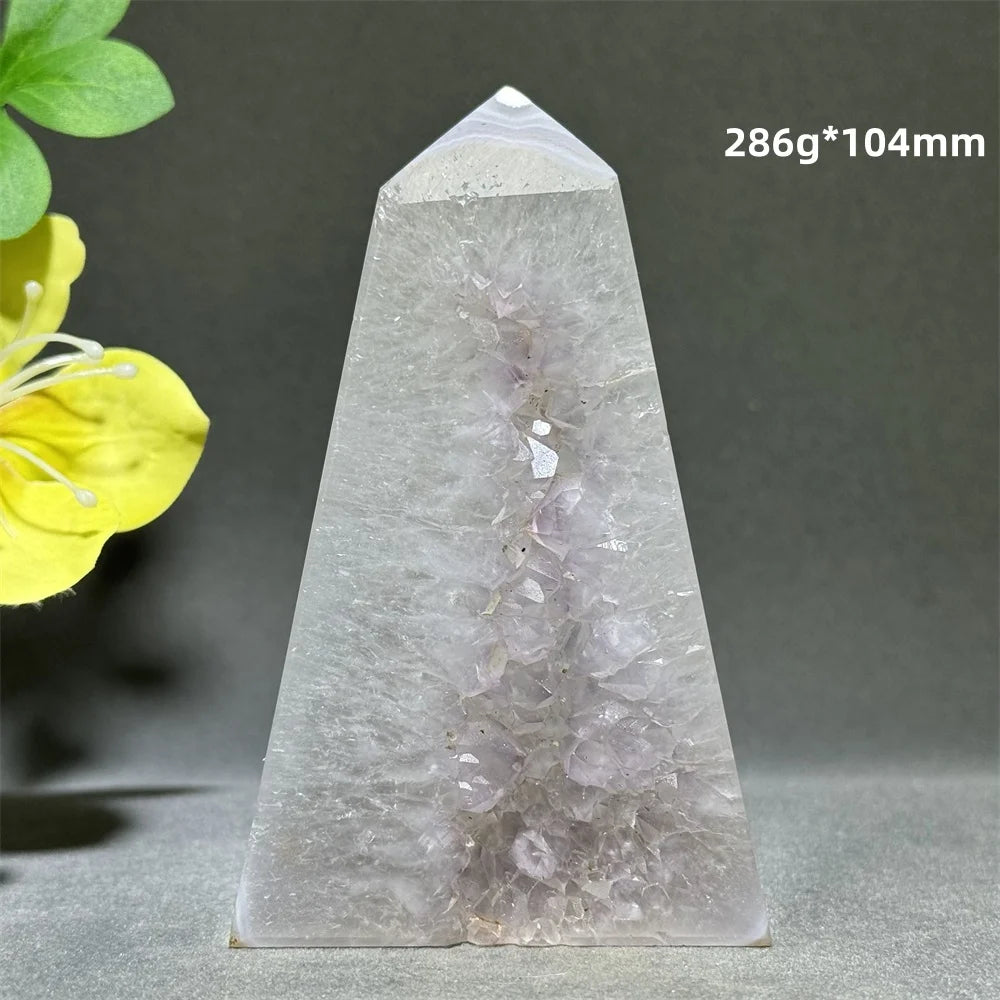 Natural Agate Crystal Cave Quartz Tower
