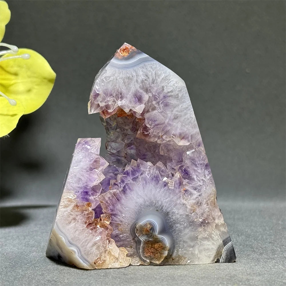 Natural Agate Crystal Cave Quartz Tower