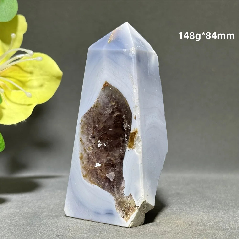 Natural Agate Crystal Cave Quartz Tower