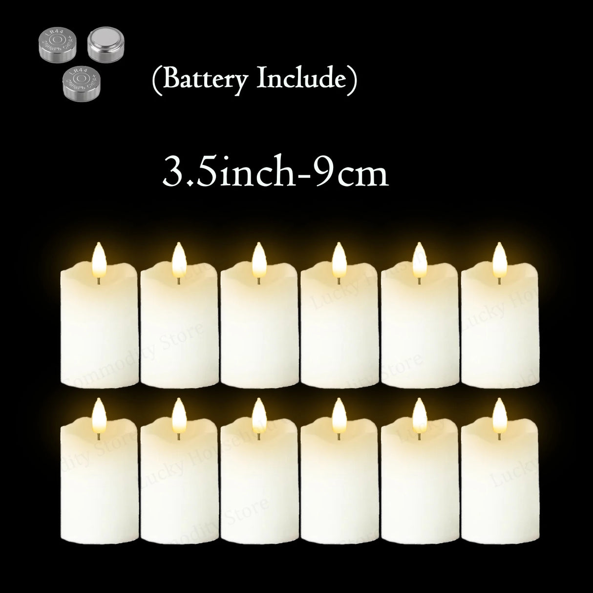 Flameless LED Pillar Candles – Battery Operated for Wedding, Christmas & Home