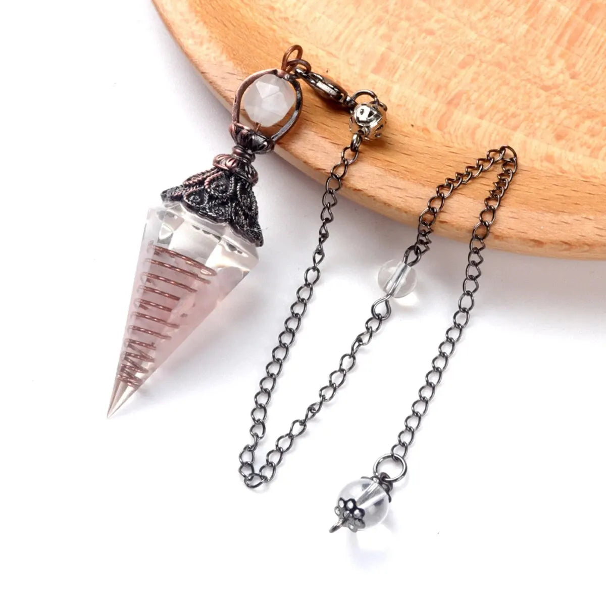 Natural Stone Hexagonal Cone Pendant – Crystal Energy Jewelry