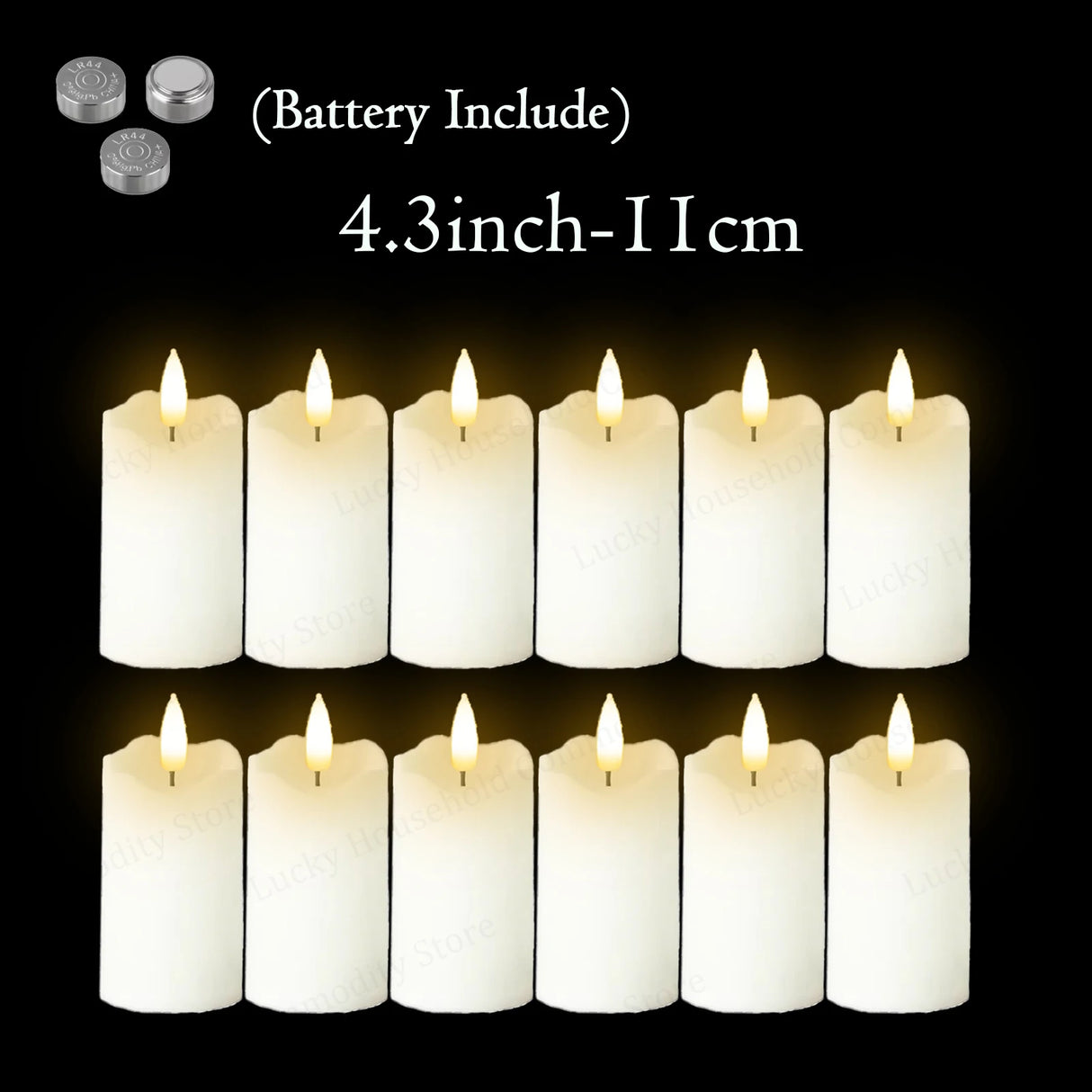 Flameless LED Pillar Candles – Battery Operated for Wedding, Christmas & Home