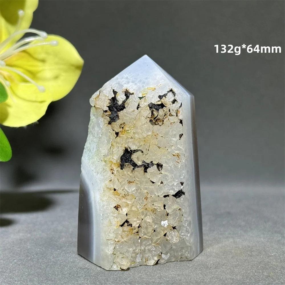 Natural Agate Crystal Cave Quartz Tower
