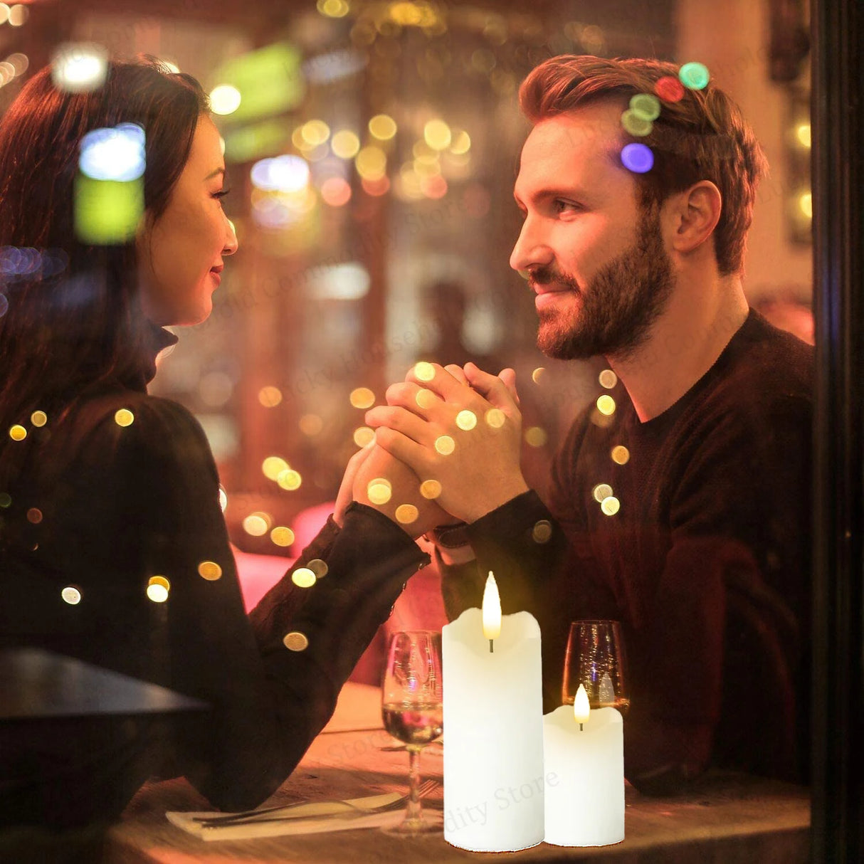 Flameless LED Pillar Candles – Battery Operated for Wedding, Christmas & Home