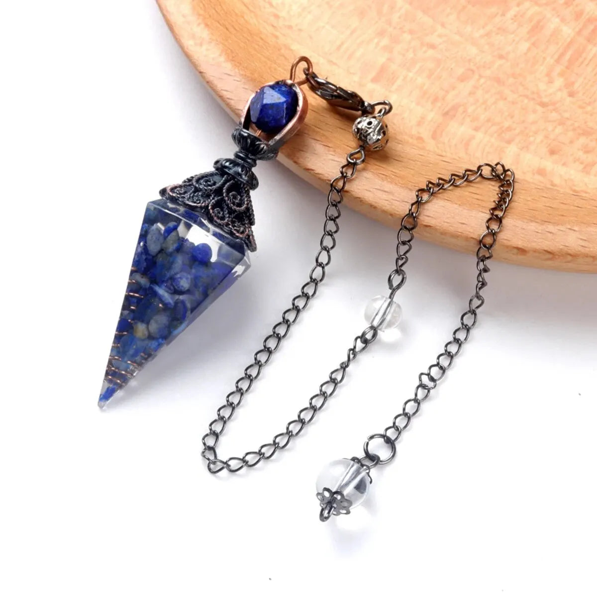 Natural Stone Hexagonal Cone Pendant – Crystal Energy Jewelry