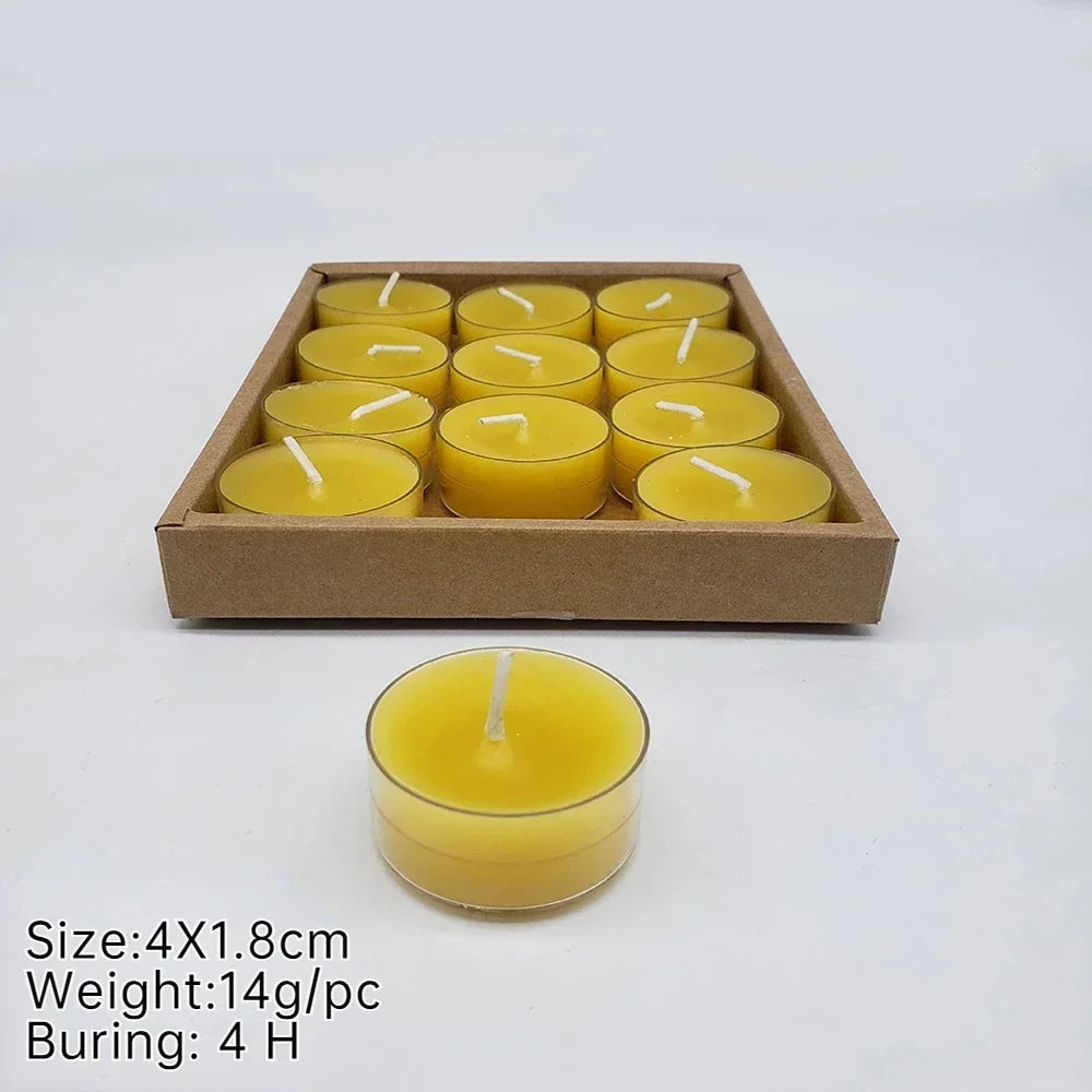 Natural Beeswax Taper Candles – Handcrafted with Cotton Wick Available in 14g / 52g Sizes