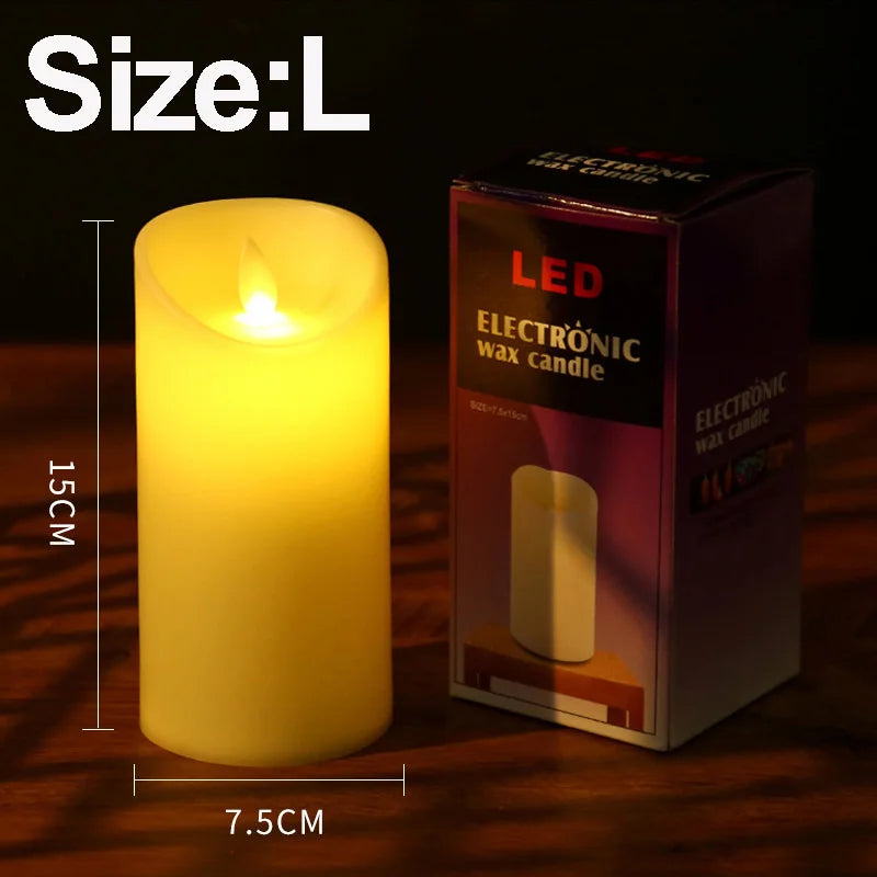 Flameless LED Candle – Warm Glow Decorative Light for Home, Ramadan, Eid, and Party Decor