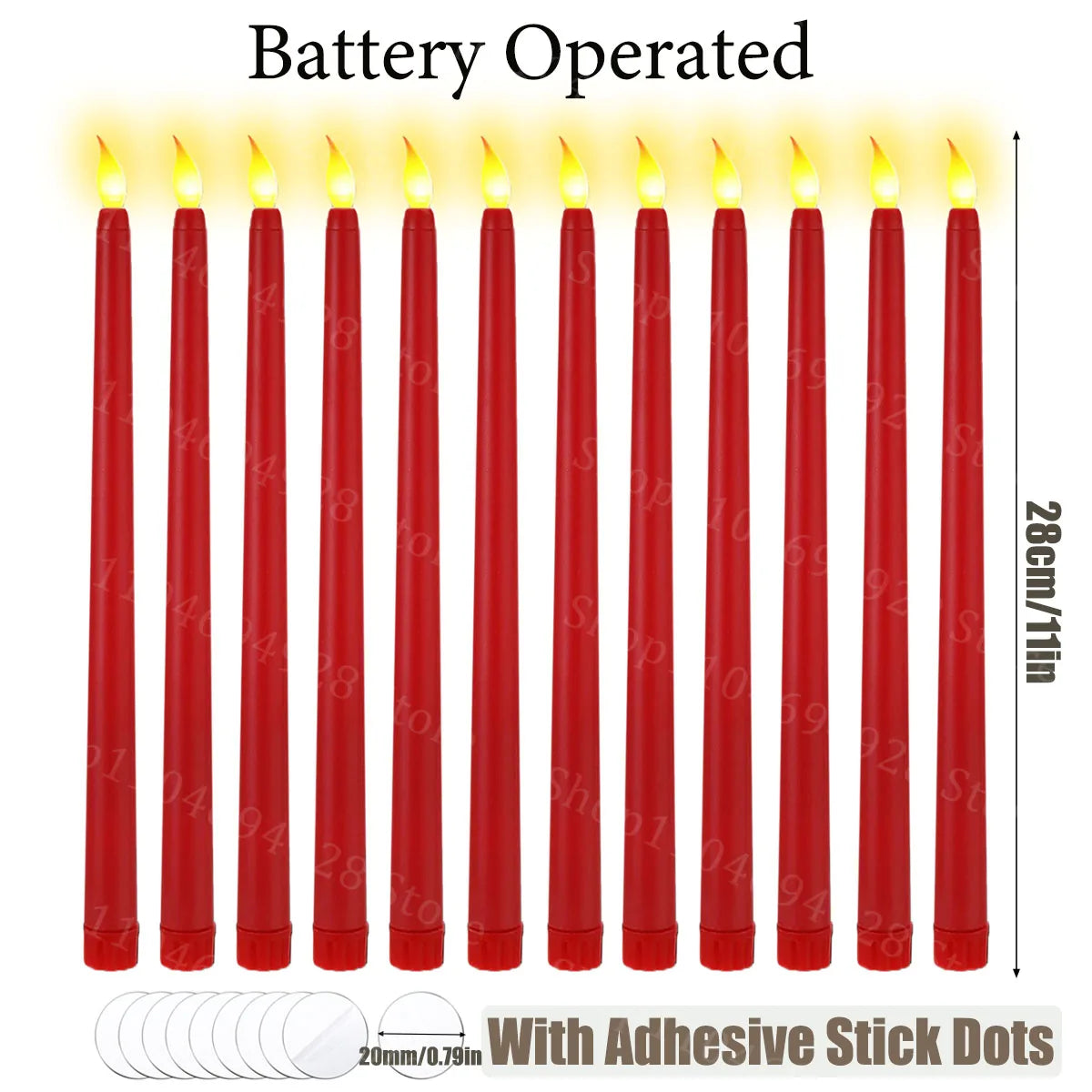 Flameless 3D Cone Candles – Warm Yellow Glow | Battery Operated, Realistic Flame