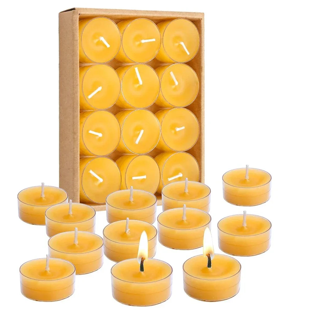 Natural Beeswax Taper Candles – Handcrafted with Cotton Wick Available in 14g / 52g Sizes
