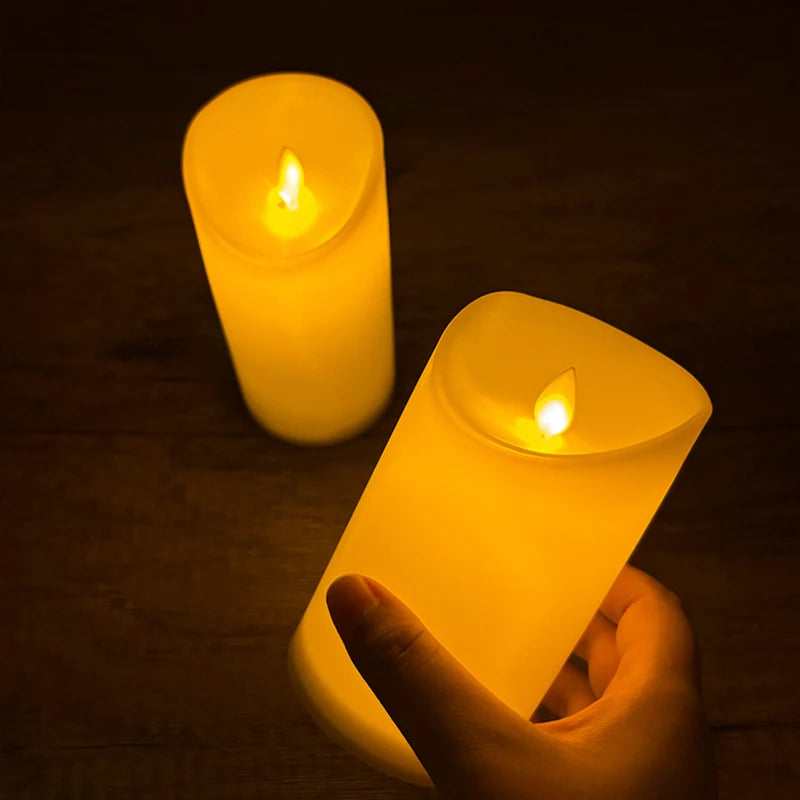 Flameless LED Candle – Warm Glow Decorative Light for Home, Ramadan, Eid, and Party Decor