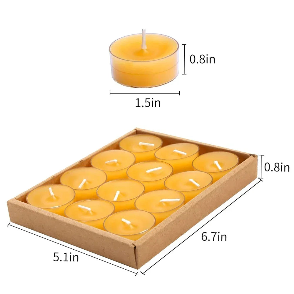 Natural Beeswax Taper Candles – Handcrafted with Cotton Wick Available in 14g / 52g Sizes
