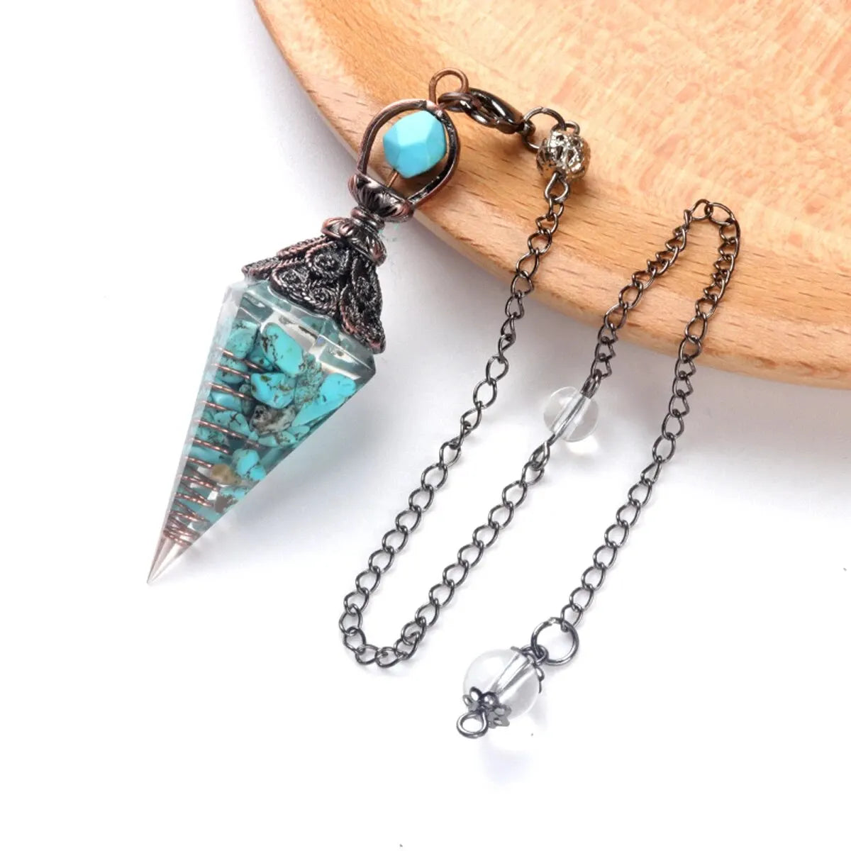 Natural Stone Hexagonal Cone Pendant – Crystal Energy Jewelry