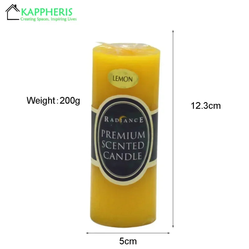 Flameless Pillar Candles – Black, Red & Yellow Scented Soy Wax Candles for Prayer, Church, or Home Aromatherapy