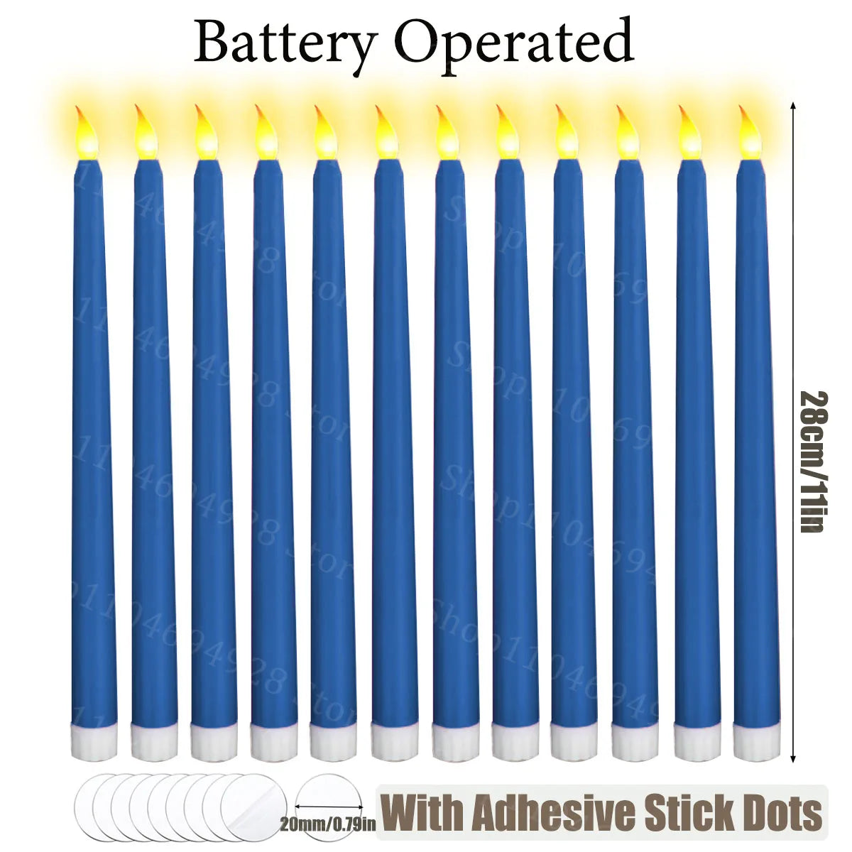 Flameless 3D Cone Candles – Warm Yellow Glow | Battery Operated, Realistic Flame