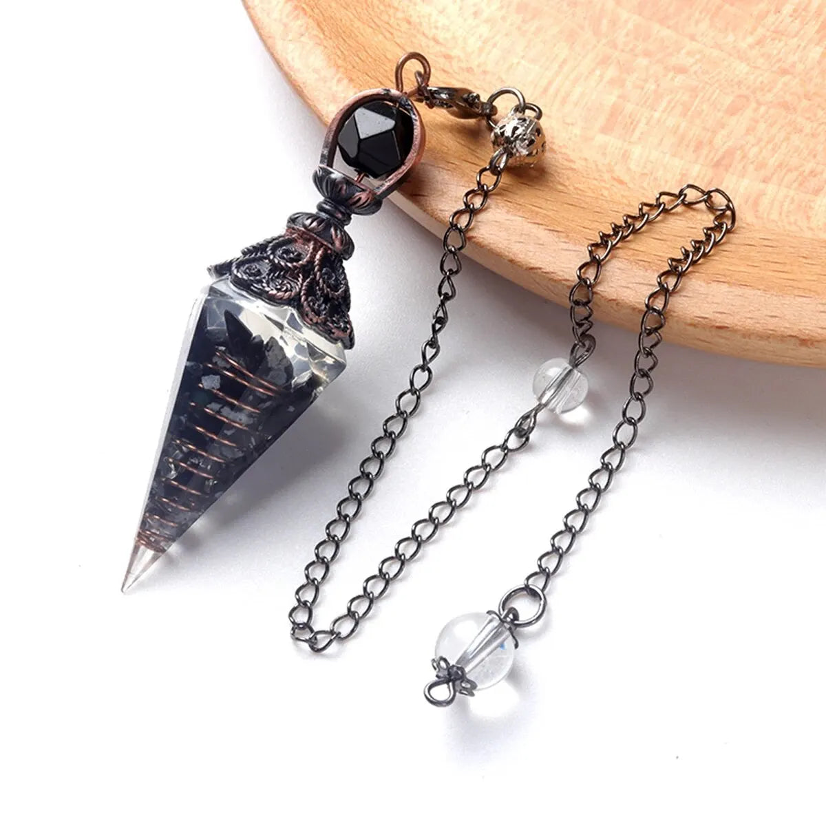Natural Stone Hexagonal Cone Pendant – Crystal Energy Jewelry