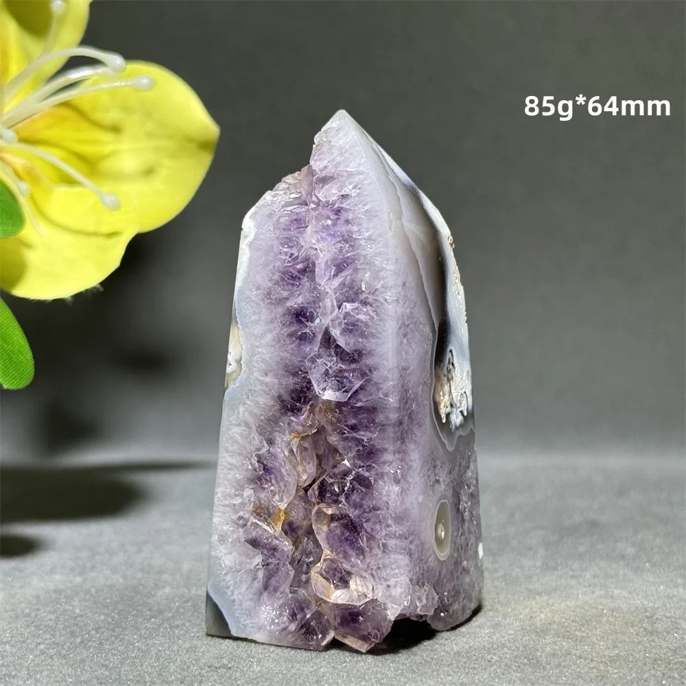 Natural Agate Crystal Cave Quartz Tower