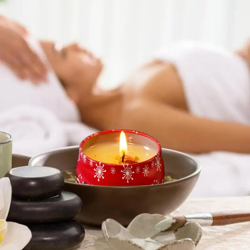 Christmas Aromatherapy Candle Gift Set – 4 Natural Soy Wax Candles