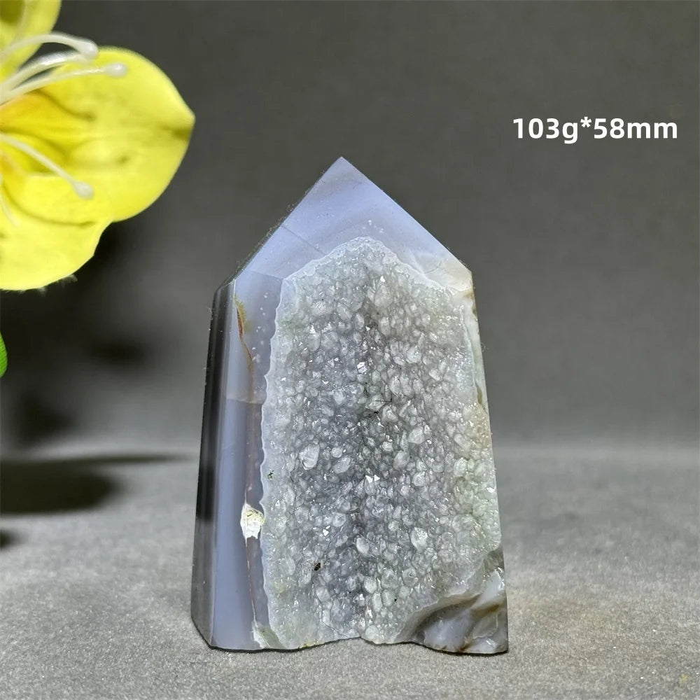 Natural Agate Crystal Cave Quartz Tower