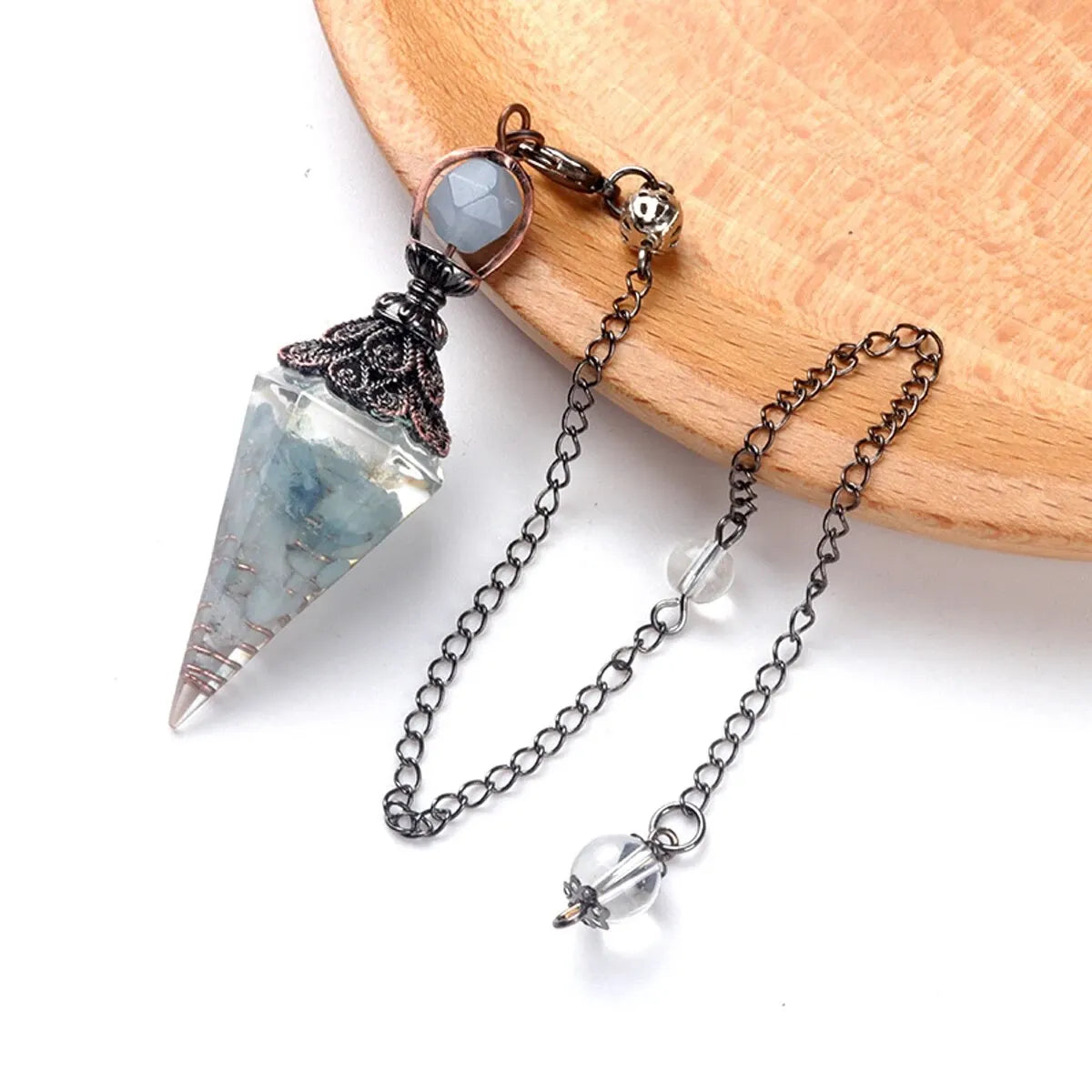 Natural Stone Hexagonal Cone Pendant – Crystal Energy Jewelry
