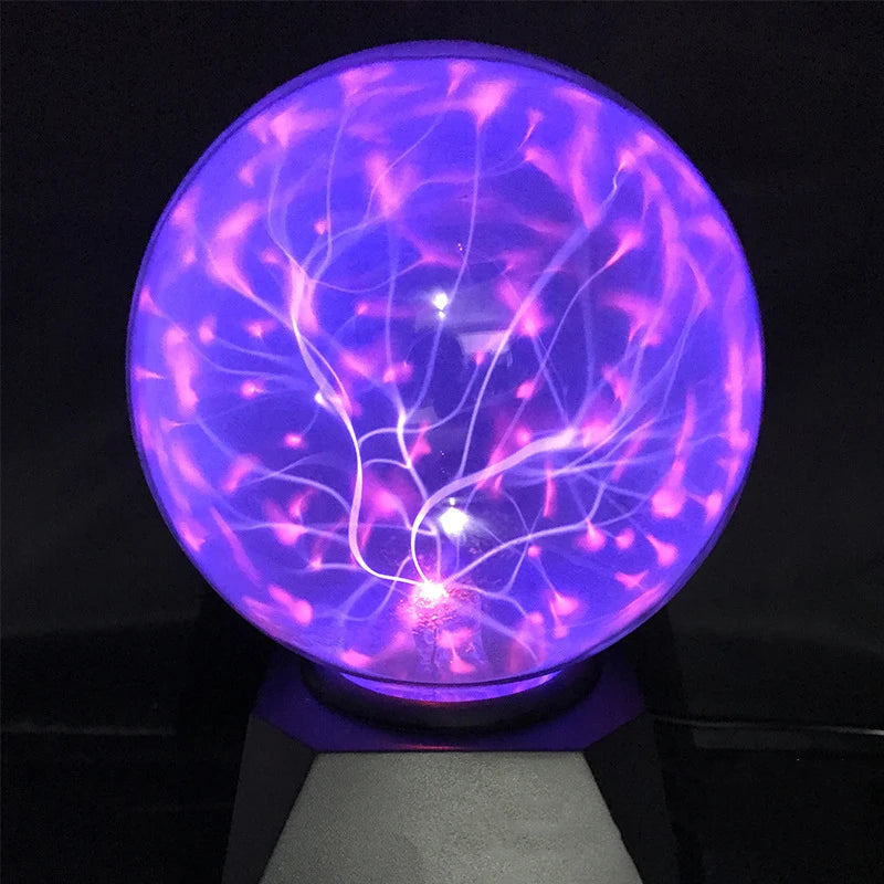 4/5/6/8" Magic Plasma Ball Lightning Crystal Globe Touch Nebula Light Sphere