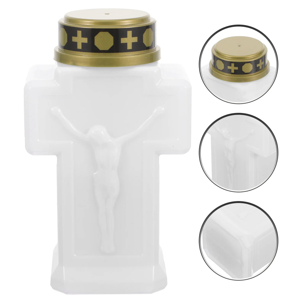 Flameless Electric Grave Light – Flickering Yellow LED | Weather-Resistant Memorial Candle