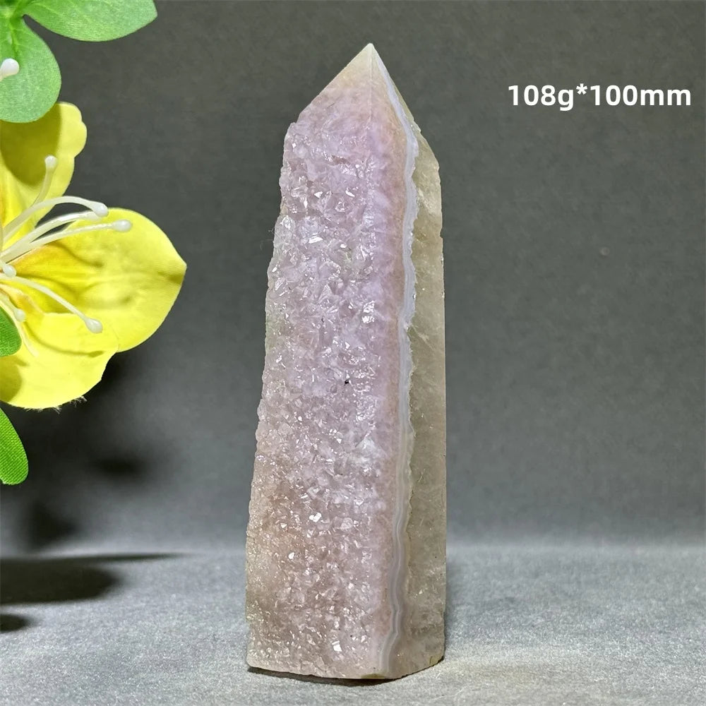 Natural Agate Crystal Cave Quartz Tower
