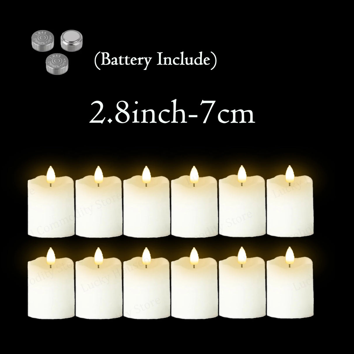 Flameless LED Pillar Candles – Battery Operated for Wedding, Christmas & Home
