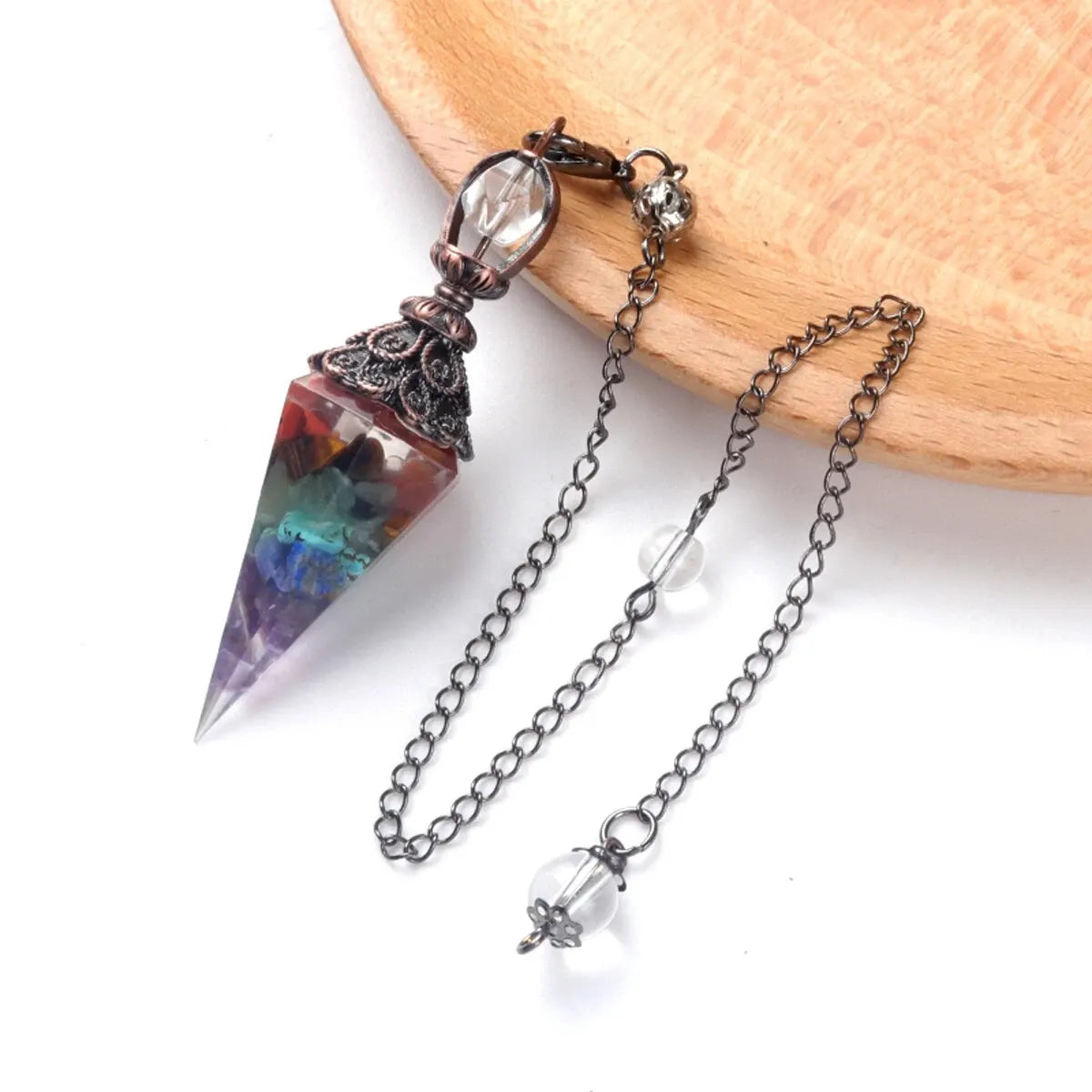 Natural Stone Hexagonal Cone Pendant – Crystal Energy Jewelry