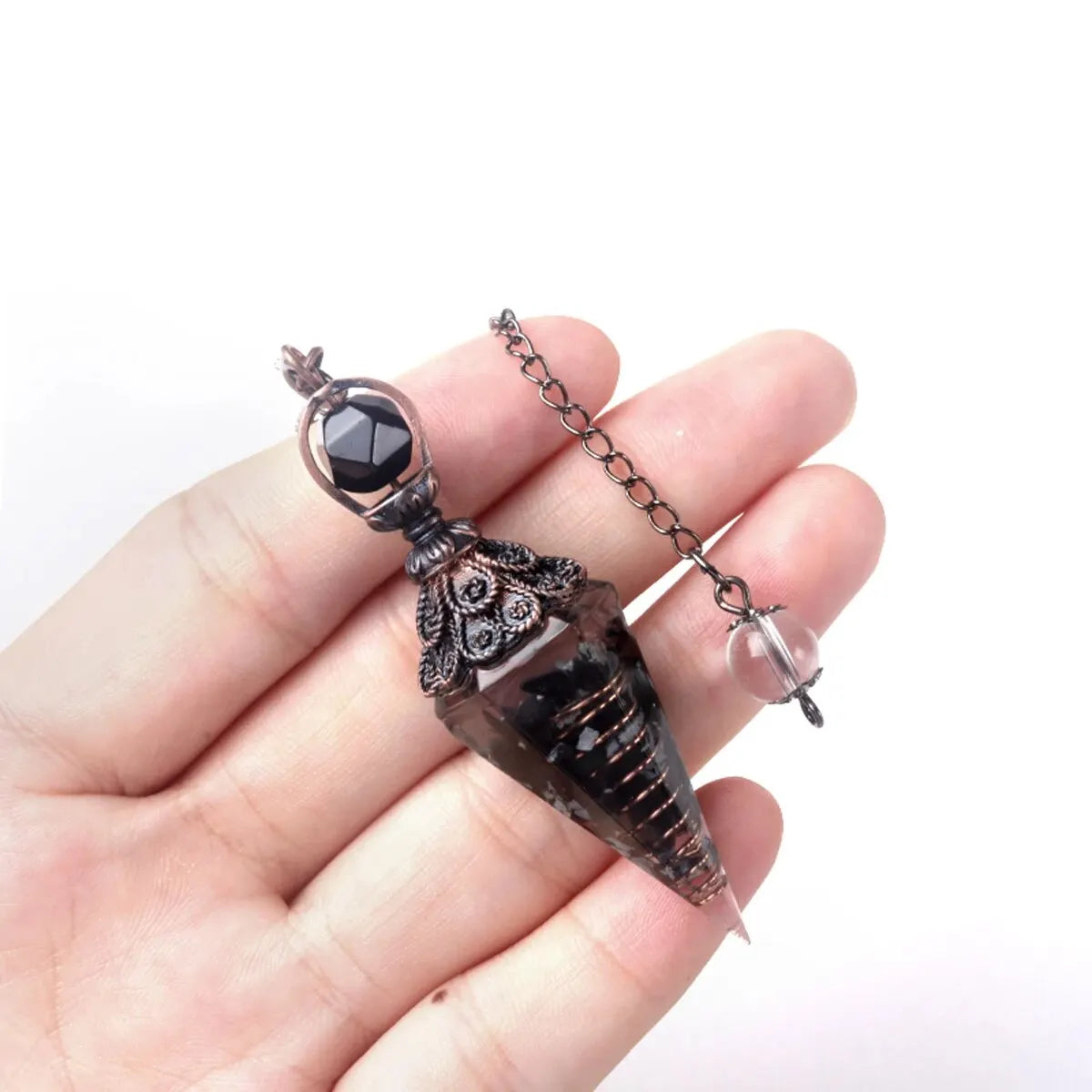 Natural Stone Hexagonal Cone Pendant – Crystal Energy Jewelry