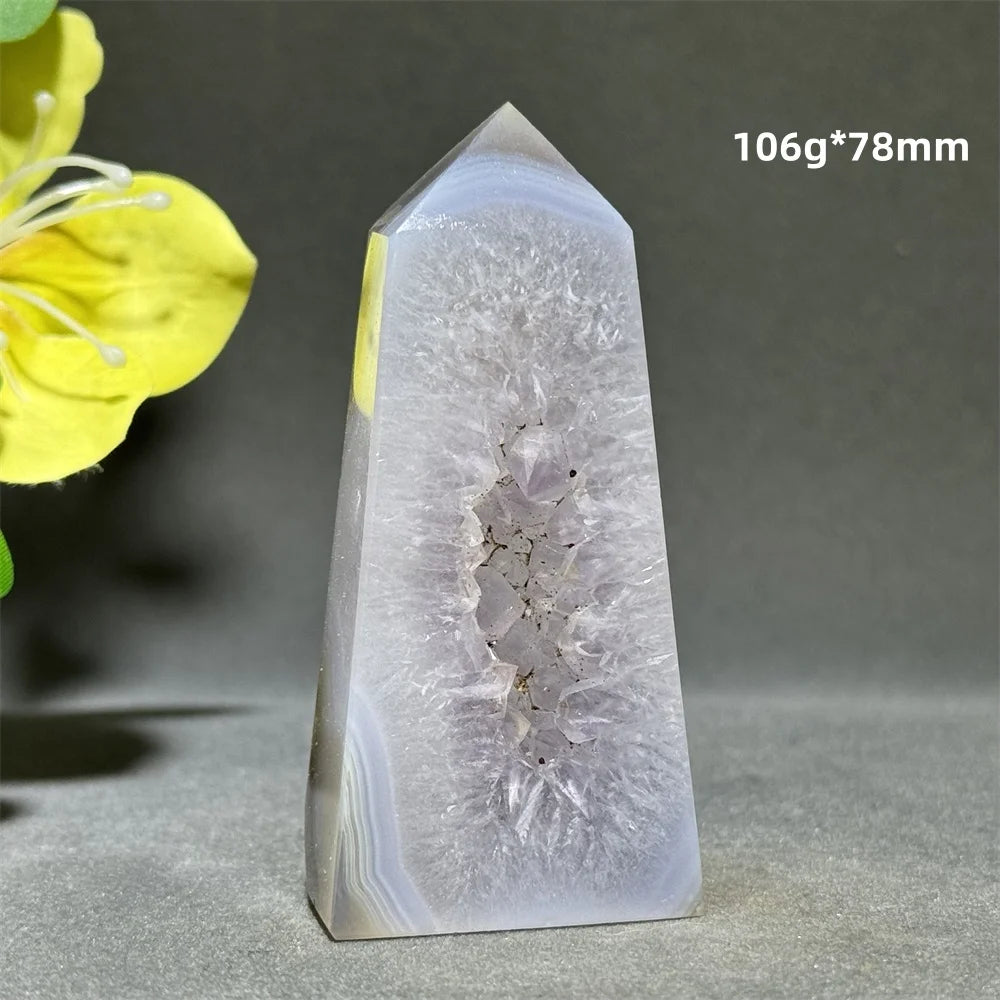 Natural Agate Crystal Cave Quartz Tower
