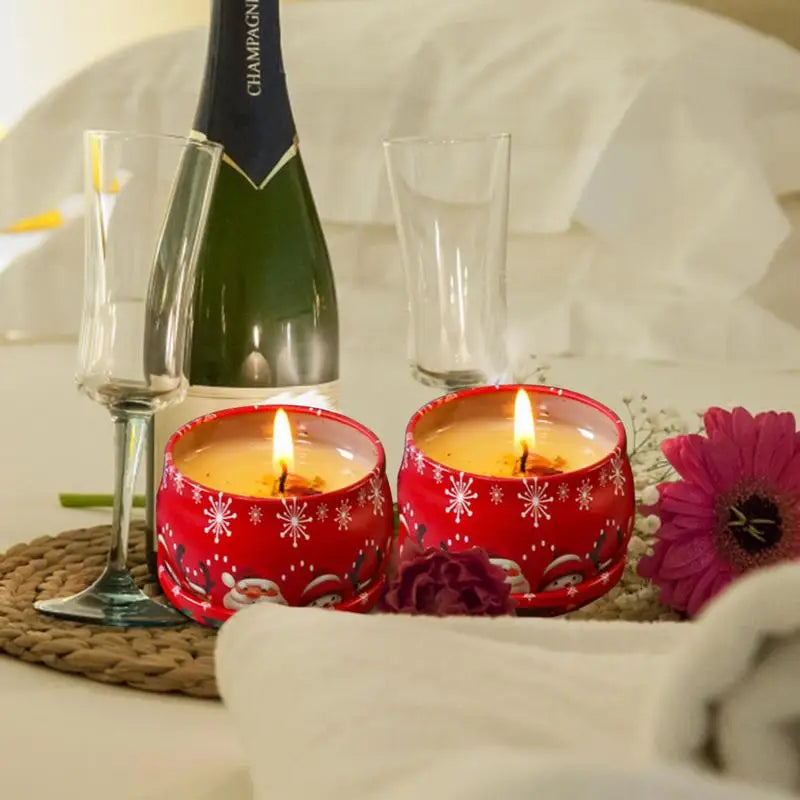 Christmas Aromatherapy Candle Gift Set – 4 Natural Soy Wax Candles