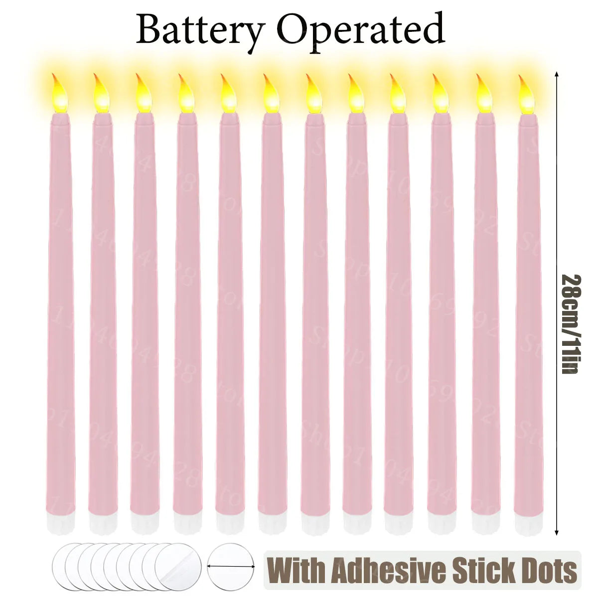 Flameless 3D Cone Candles – Warm Yellow Glow | Battery Operated, Realistic Flame