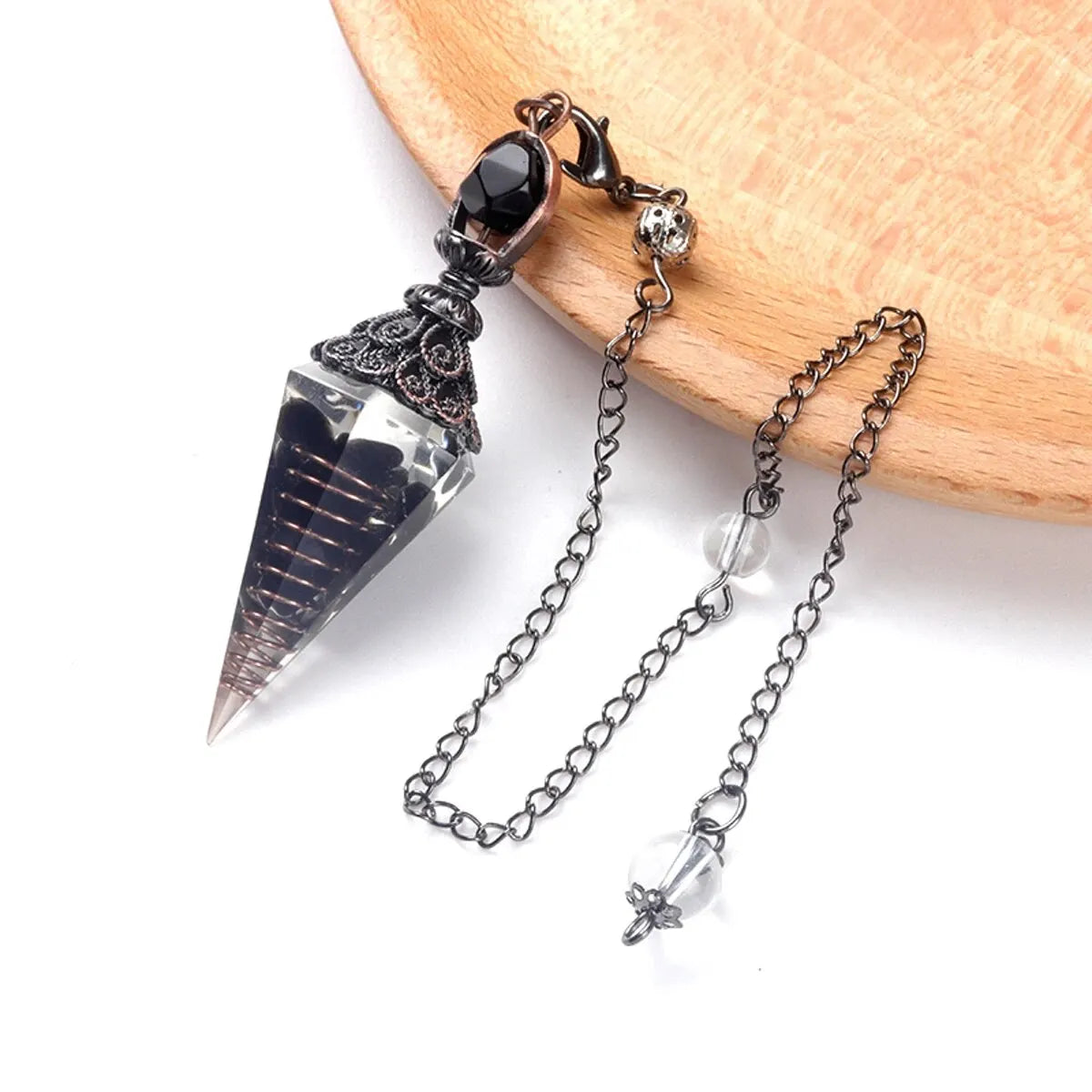 Natural Stone Hexagonal Cone Pendant – Crystal Energy Jewelry