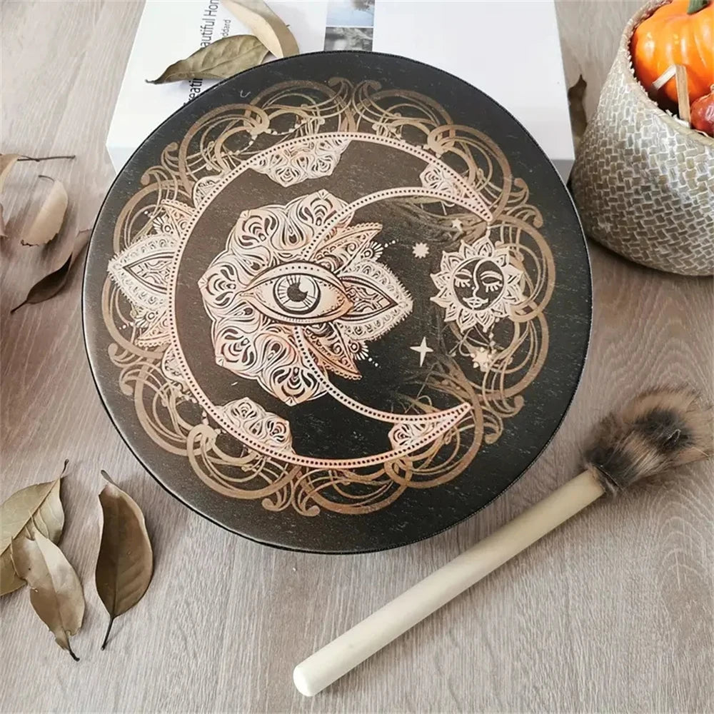 Vegan Shamanic Hand Drum – 10 Inch with Mallet