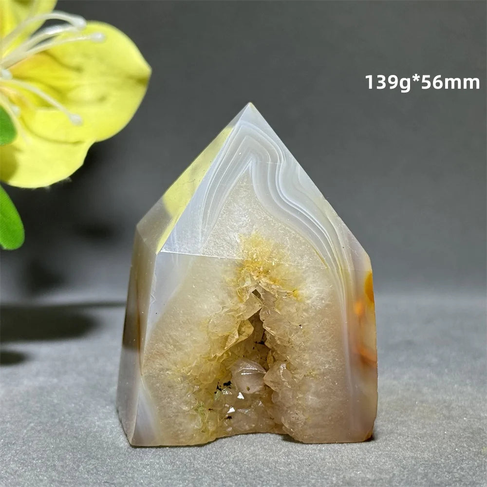 Natural Agate Crystal Cave Quartz Tower